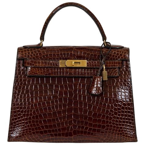 hermes kelly box leather 28|hermes crocodile purse.